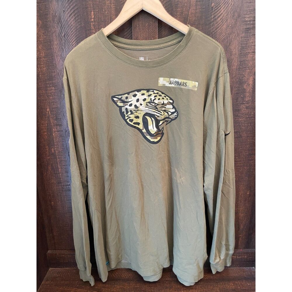 Nike Jacksonville Jaguars Salute to Service Dri-FIT Long Sleeve Shirt Men XXL